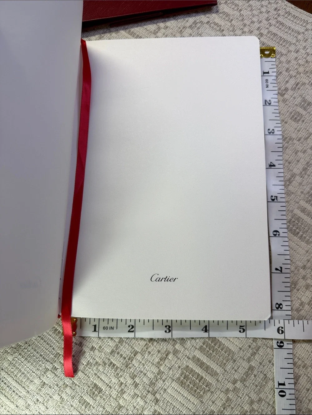 Cartier Notebook/Journal with Matching Red Gift Bag Set